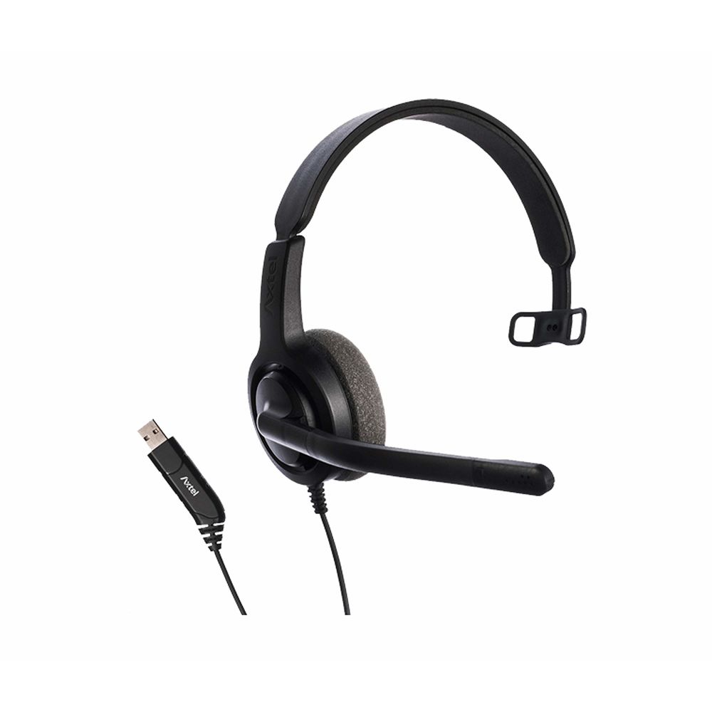 Auricolari con Microfono Axtel  AXH-V28USBM Nero