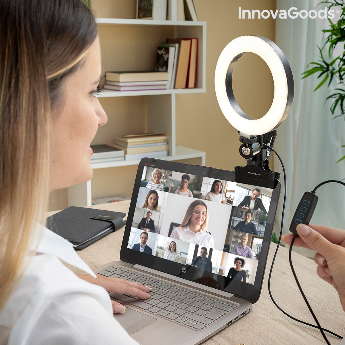 Ring Light Selfie con Pinza di Supporto Lumahoop InnovaGoods