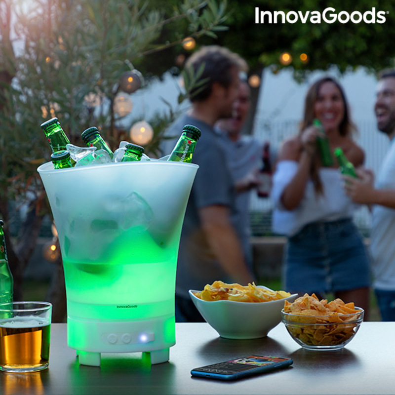 Portaghiaccio LED con Altoparlante Ricaricabile Sonice InnovaGoods