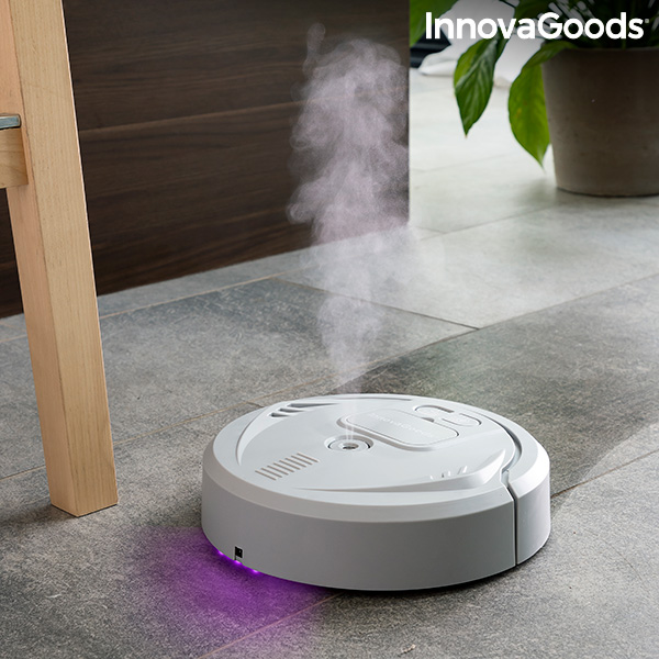 Robot Lavapavimenti Ricaricabile 4 in 1 con Disinfezione UV e Umidificatore Diffusore di aromi Klinbot InnovaGoods