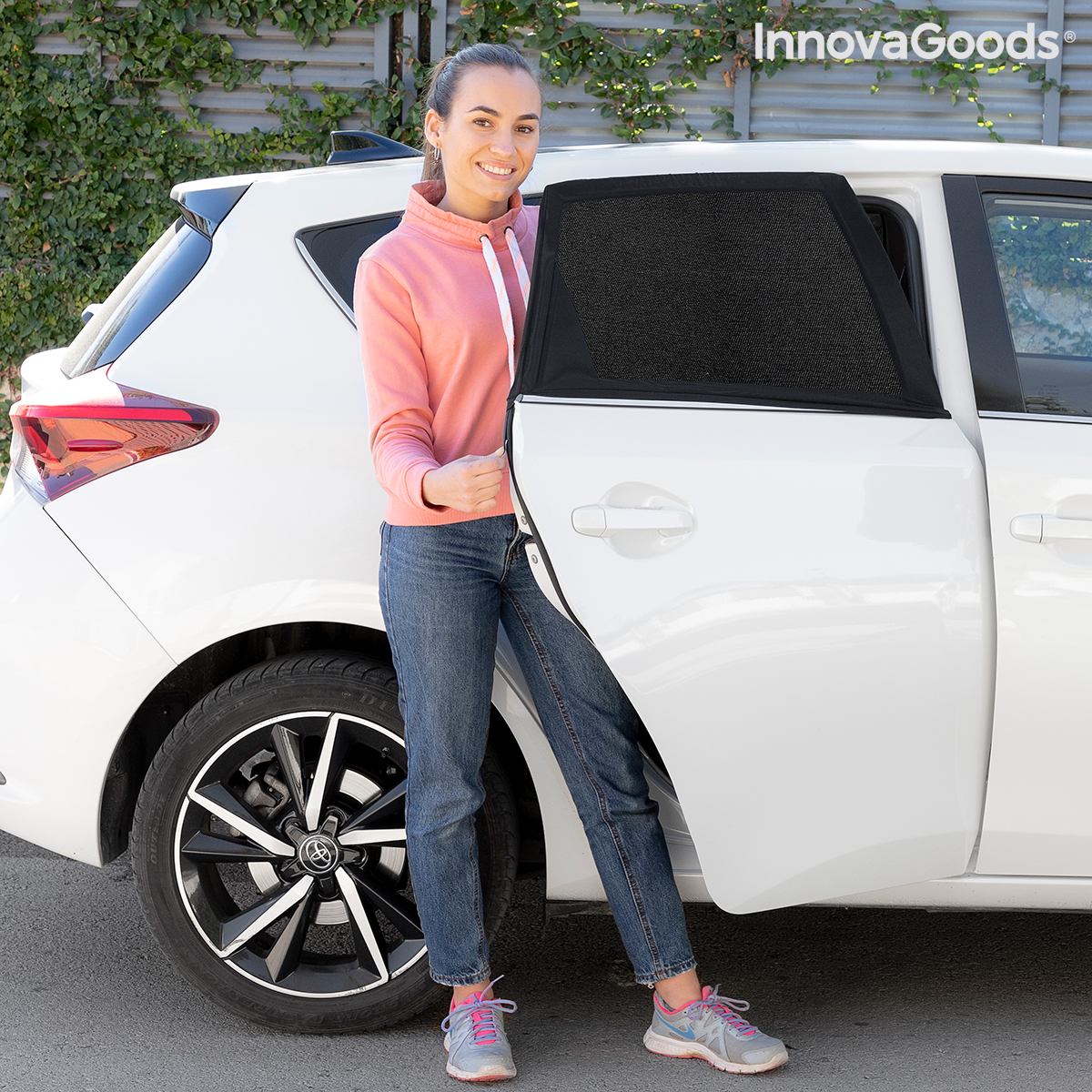 Rete Parasole per Auto UVlock InnovaGoods Confezione da 2 unitÃ 