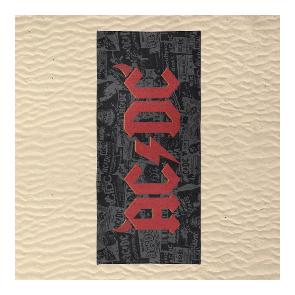 Telo da Mare ACDC black (90 x 180 cm)