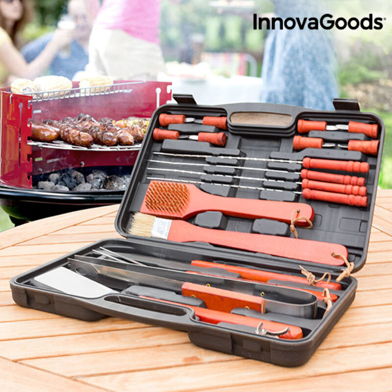 Valigetta Barbecue Barbecase InnovaGoods 18 Pezzi