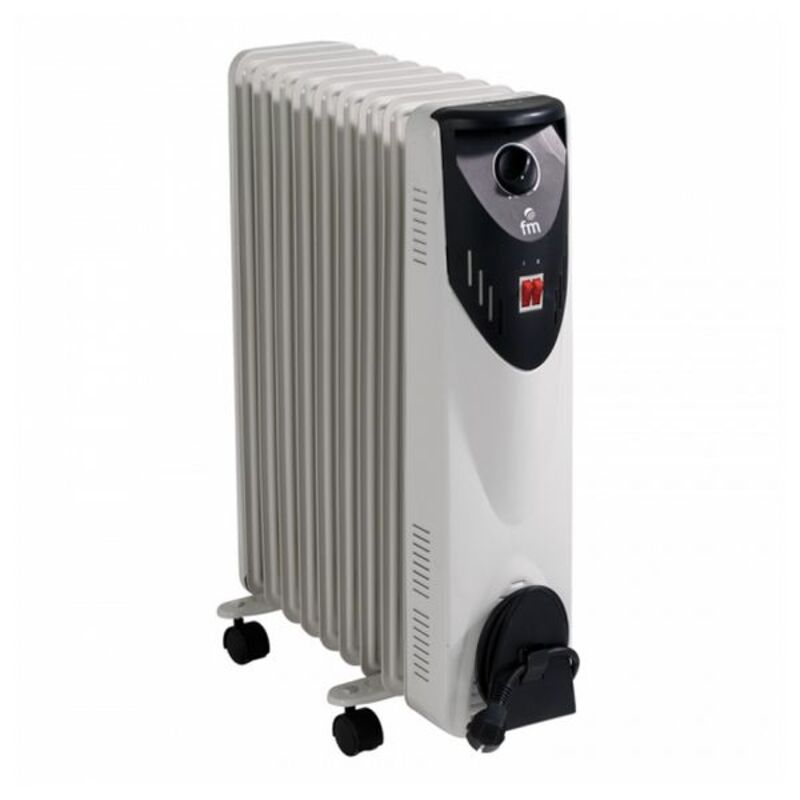 Radiatore a Olio (9 elementi) Grupo FM RW-20 2000W Bianco 2000 W 800 W/1200 W/2000 W