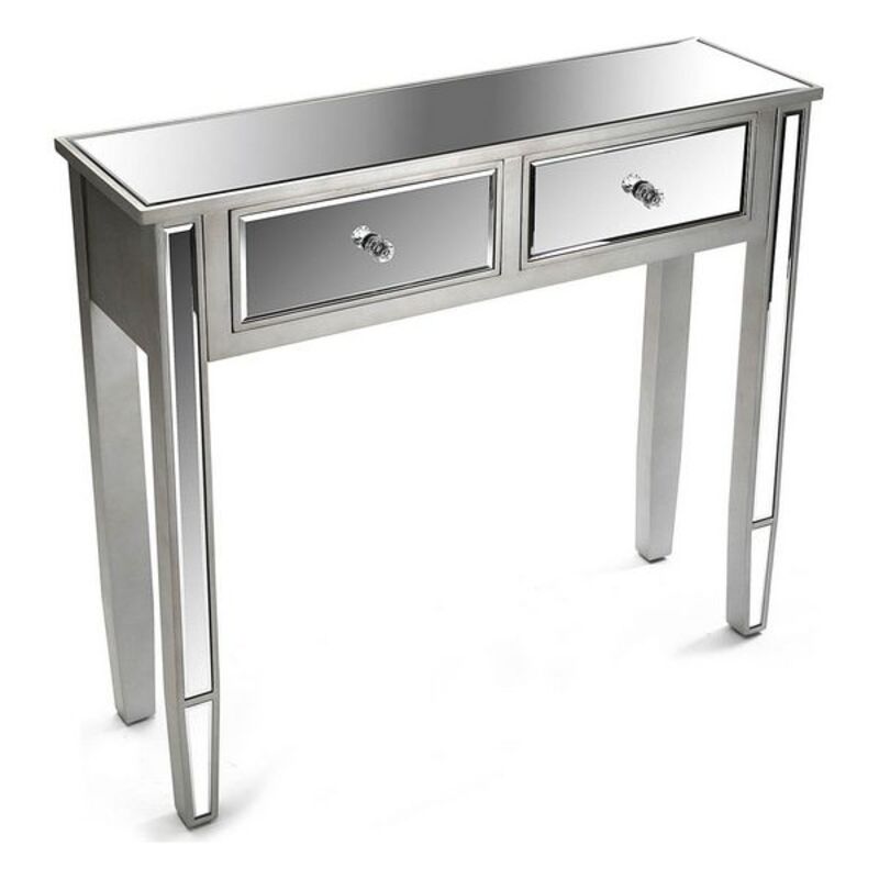 Ingresso con 2 Cassetti Versa Marsala Argentato Legno (26 x 80 x 90 cm)