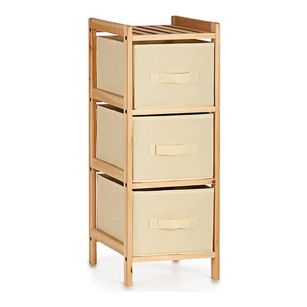 Cassettiera Legno Tessile (28 x 70 x 29,5 cm) (28 x 70 x 29,5 cm)