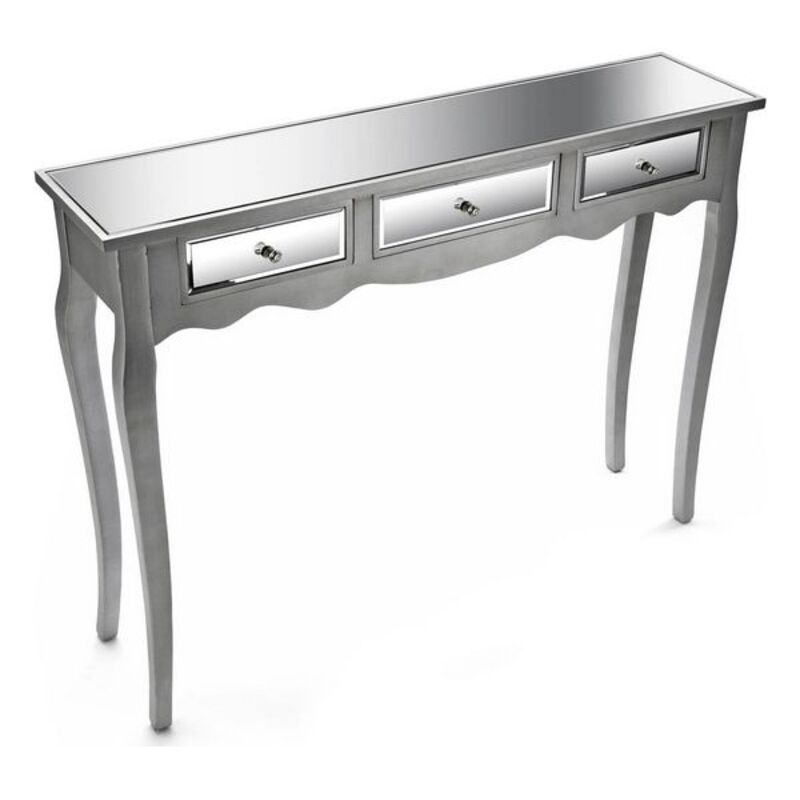 Ingresso con 3 Cassetti Versa Marsala Argentato Legno (25 x 80,5 x 106,5 cm)