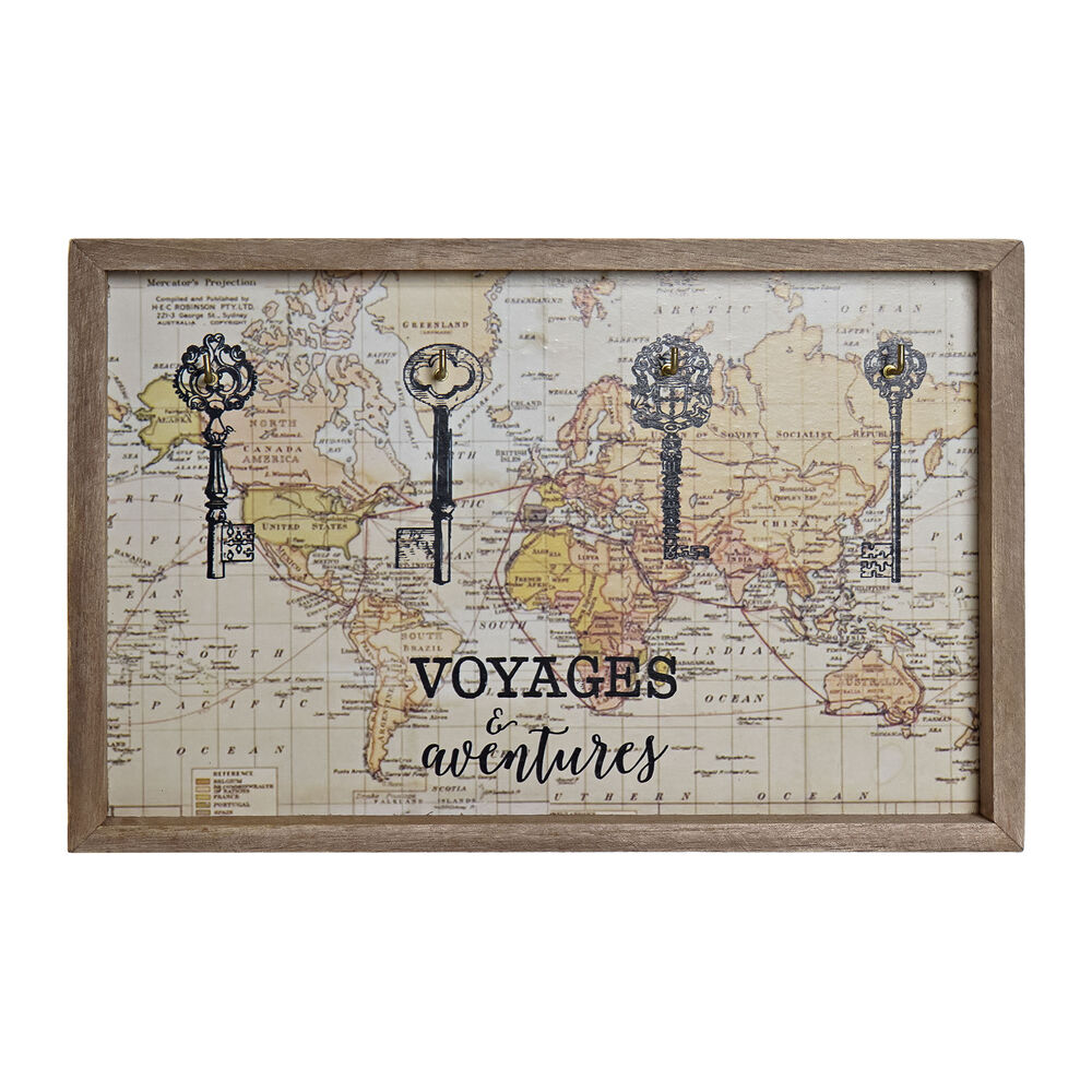 Armadietto portachiavi DKD Home Decor Legno MDF (24 x 2 x 16 cm)