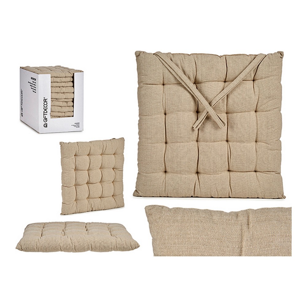 Cuscino per sedie Crema (40 x 6 x 40 cm) (1 uds)
