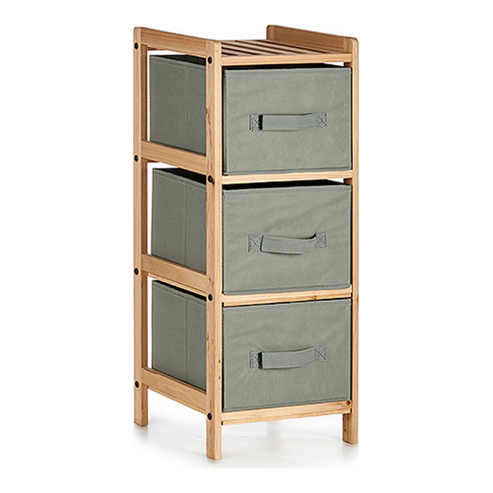 Cassettiera Grigio Legno TNT (Non Woven) (28 x 70 x 29,5 cm)