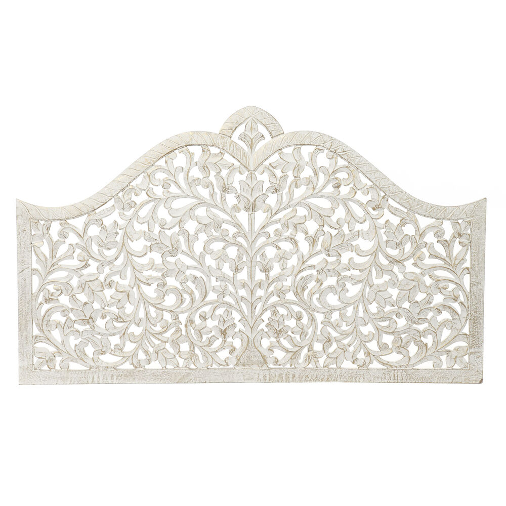 Testiera del Letto DKD Home Decor Bianco Dorato Legno MDF (152 x 3 x 91 cm)
