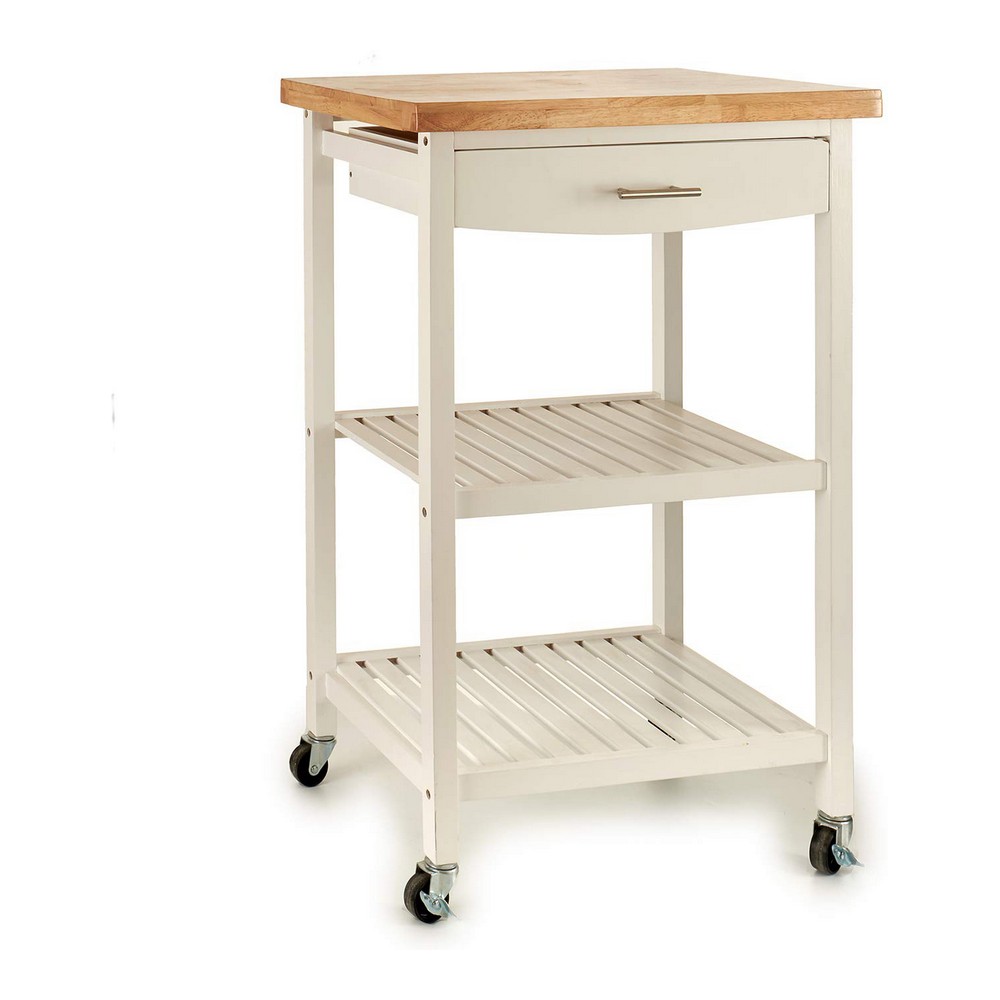 Carrello da Cucina Bianco (40 x 87 x 58	 cm)