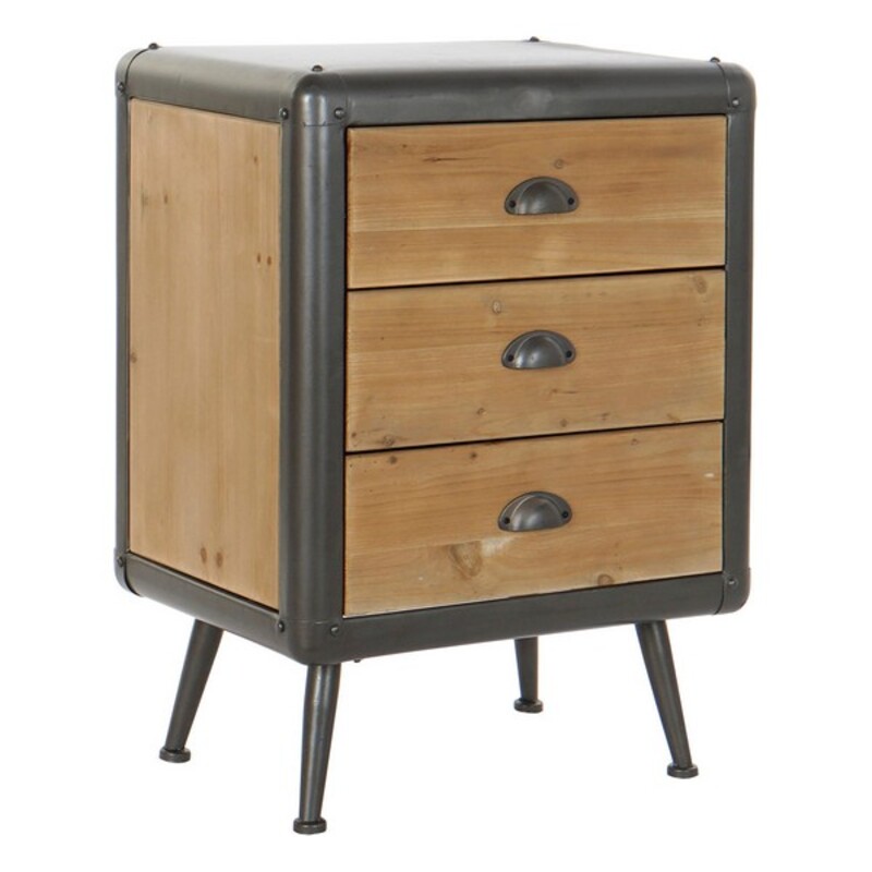 Comodino DKD Home Decor Metallo Brad (51 x 40 x 70 cm)