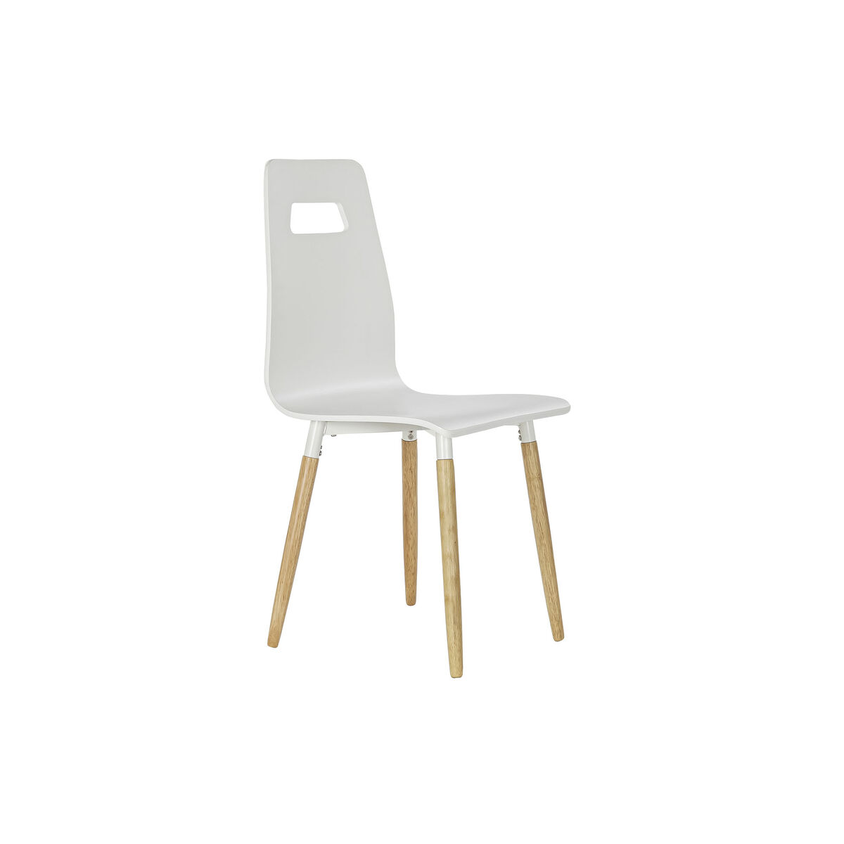 Sedia da Sala da Pranzo DKD Home Decor Legno Bianco CaucciÃ¹ Marrone Chiaro (43 x 50 x 88 cm)