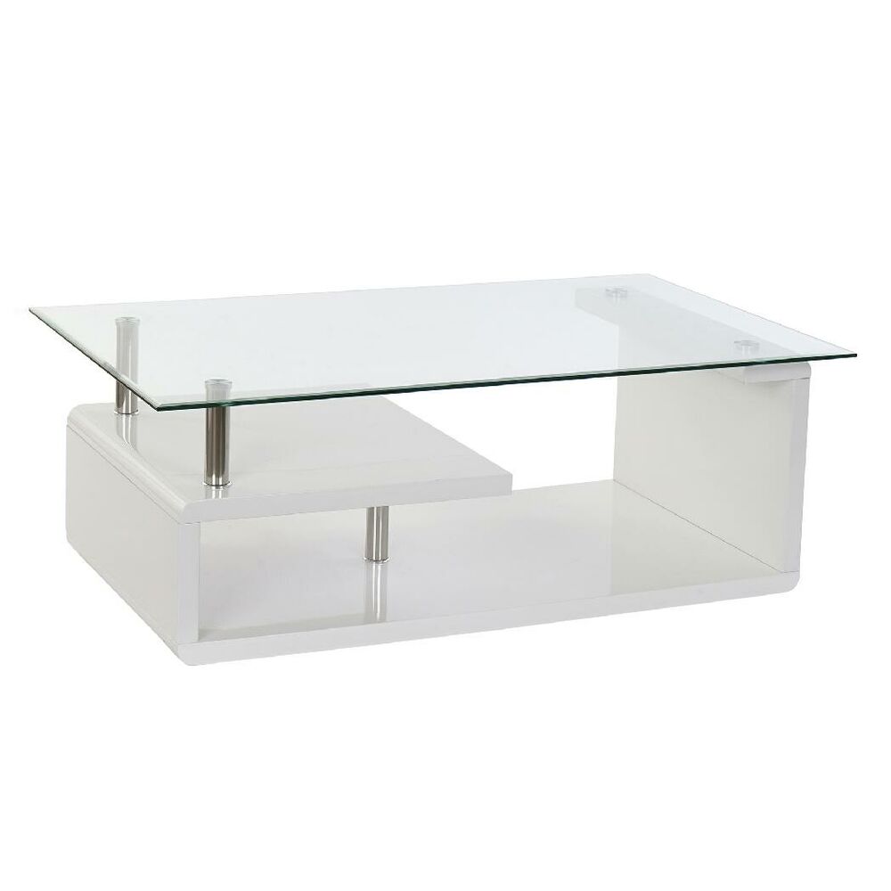 Tavolo aggiuntivo DKD Home Decor S3023474 Cristallo Metallo Legno Bianco Moderno (120 x 65 x 42 cm)