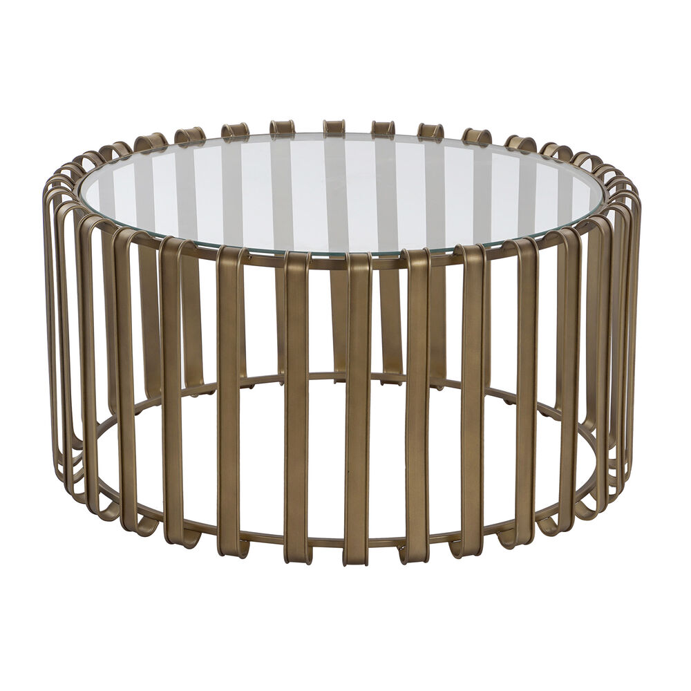 Tavolo aggiuntivo DKD Home Decor S3022489 Cristallo Metallo Rame Moderno (75 x 75 x 40 cm)