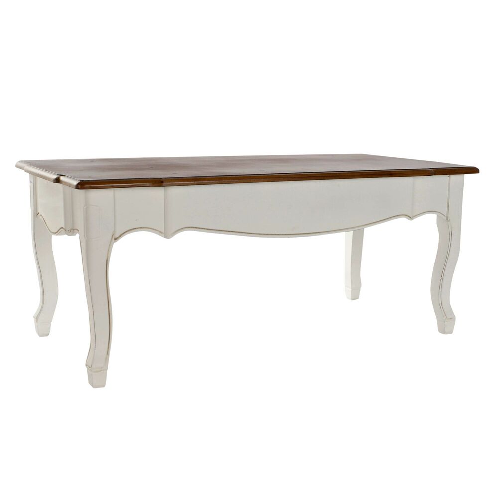 Tavolo aggiuntivo DKD Home Decor Bianco Marrone Legno di  paulownia (120 x 60 x 50 cm)