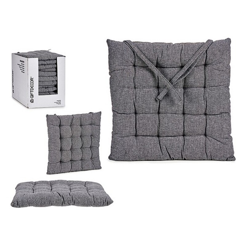 Cuscino per sedie Grigio Scuro (40 x 6 x 40 cm)