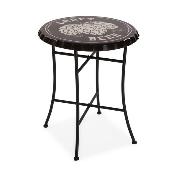 Tavolo aggiuntivo Versa Craft Vintage Metallo Legno (60 x 71 x 60 cm)