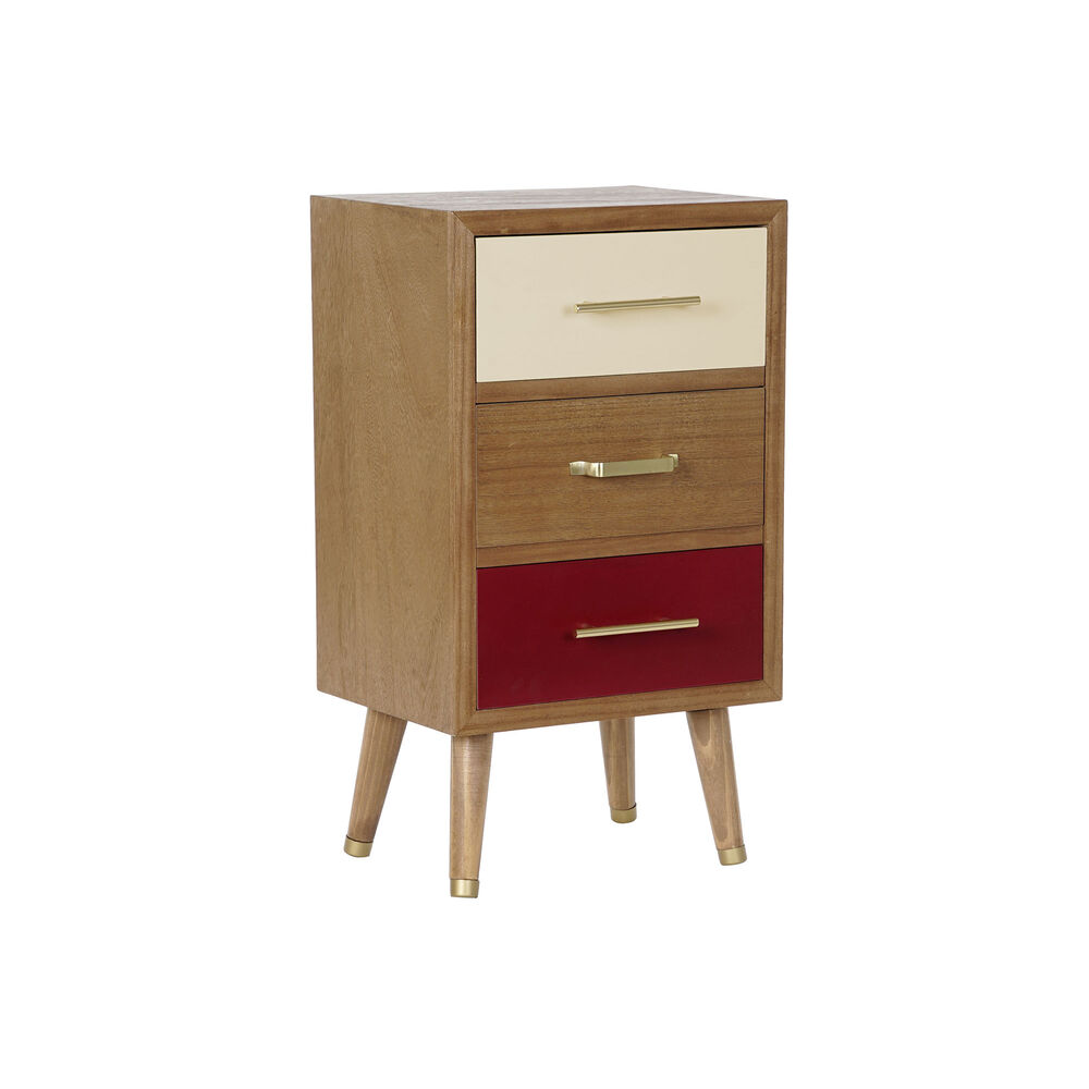 Comodino DKD Home Decor Metallo Legno di  paulownia (40 x 30 x 71 cm)