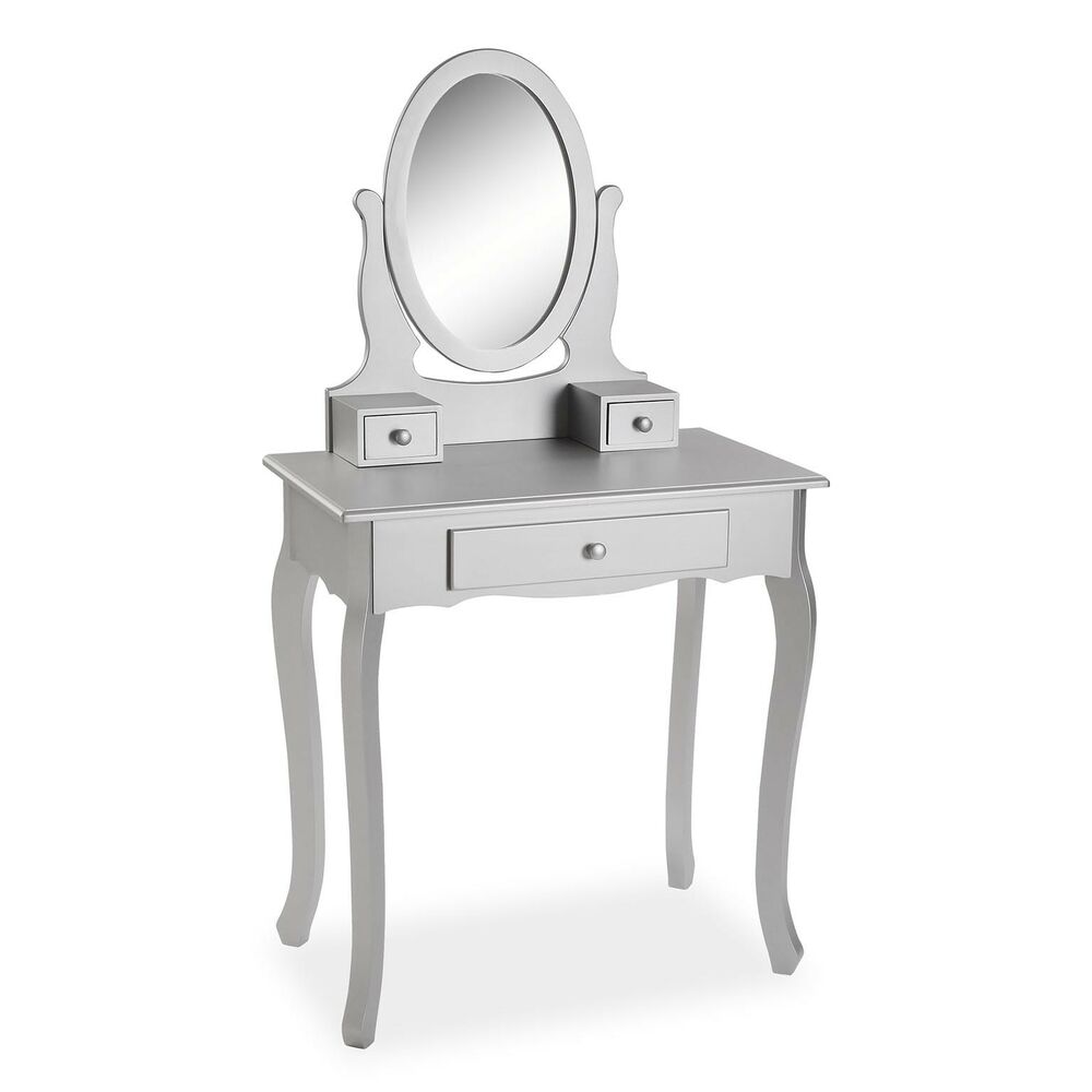 Toeletta Versa Kate Argentato Legno MDF (40 x 129,5 x 70 cm)