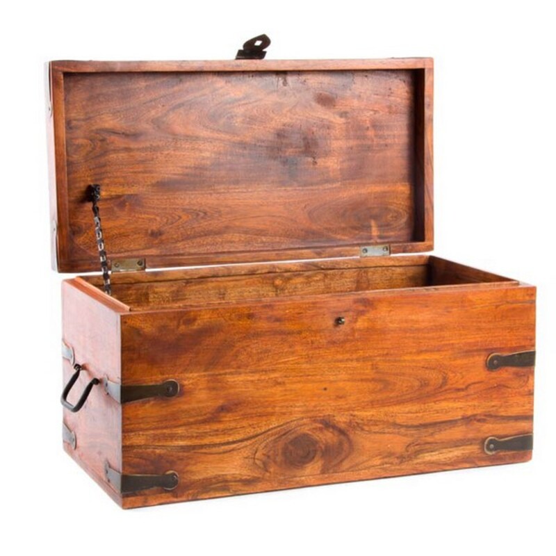 Baule DKD Home Decor Bangalore Ferro Acacia (60 x 30 x 30 cm)