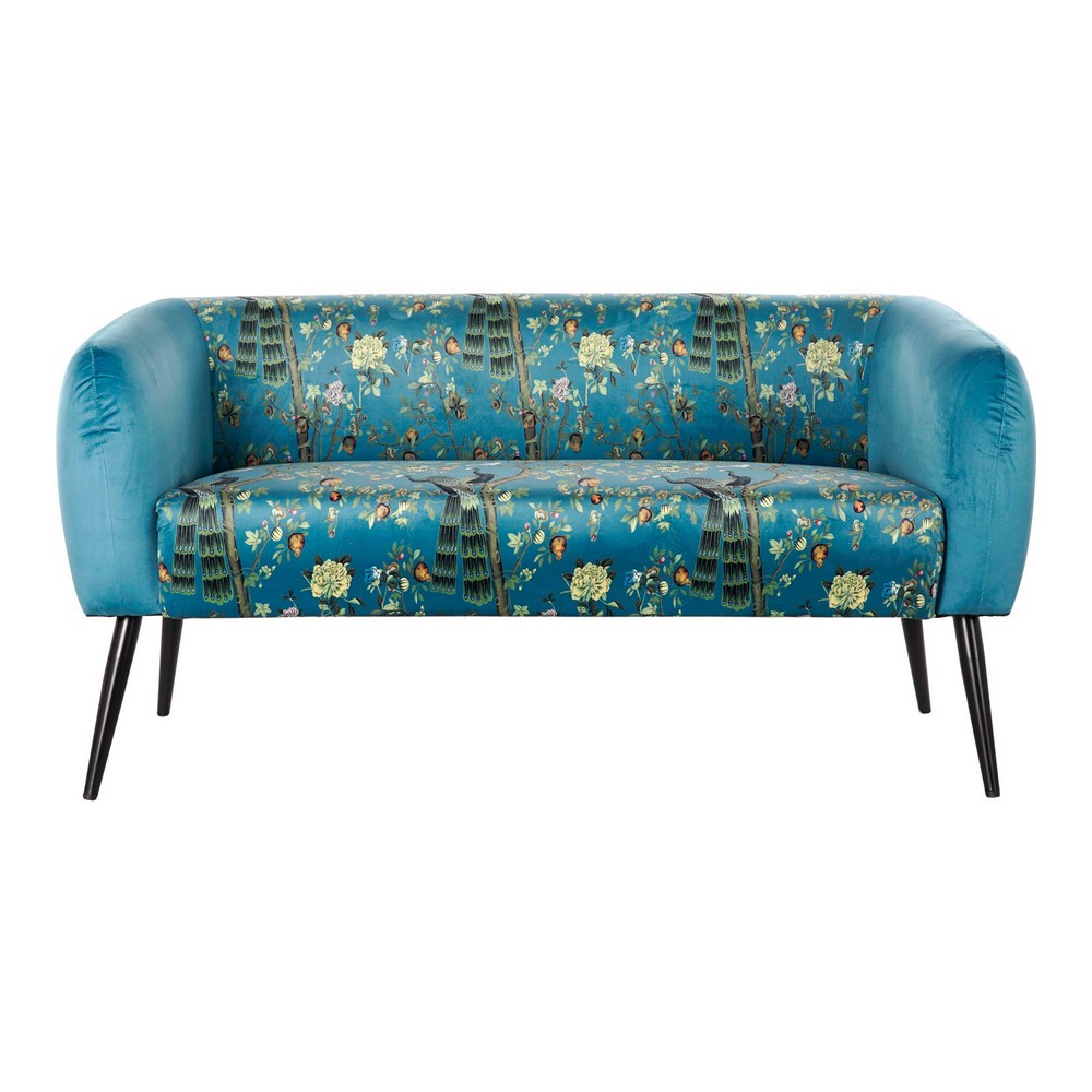 Divano DKD Home Decor Poliestere Metallo Pavone (140 x 71 x 71 cm)