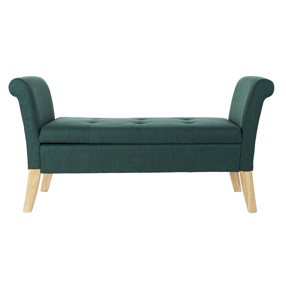Panca DKD Home Decor Verde Poliestere Legno (130 x 44 x 69 cm)