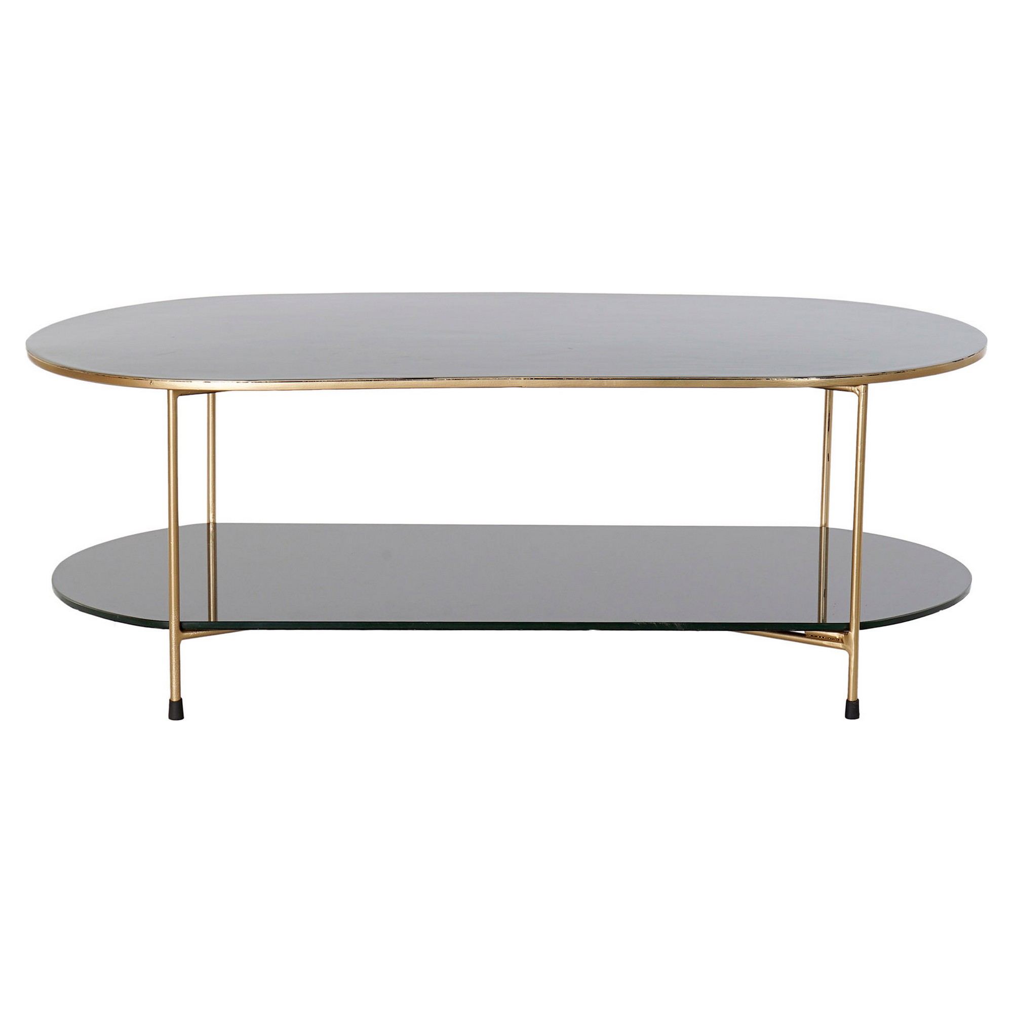 Tavolo aggiuntivo DKD Home Decor Cristallo Dorato Metallo Verde (100 x 50 x 35 cm)