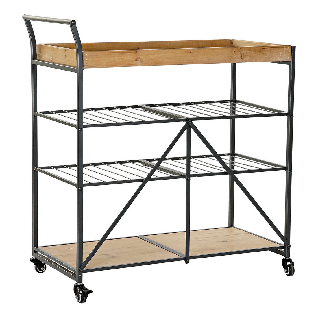 Carrello Multiuso DKD Home Decor Nero Metallo Brad (83 x 41 x 90 cm)