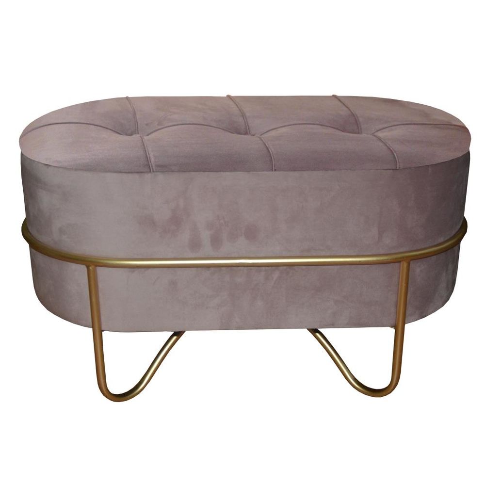 Panca DKD Home Decor 8424001850983 Rosa Dorato (72 x 39 x 41 cm) (72 cm)