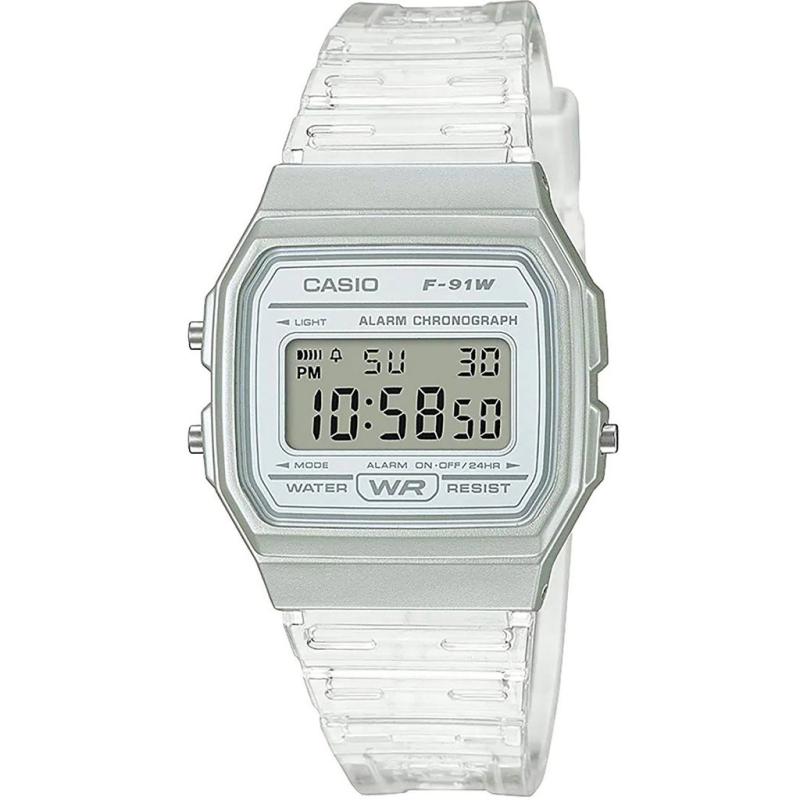 Orologio Unisex CASIO F-91W_M ALARM CHRONOGRAPH WATER RESIST Cinturino in Silicone Cassa mm33