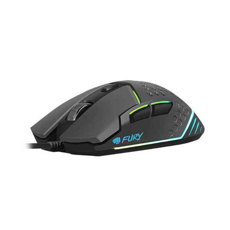 Mouse Gaming Fury Battler RGB 6400 DPI Nero